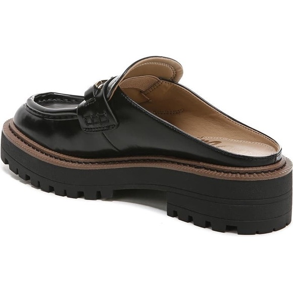 SOLD!! Sam Edelman Black Lennon Lug Sole Buckle Mule Loafer size 6 - Picture 6 of 14